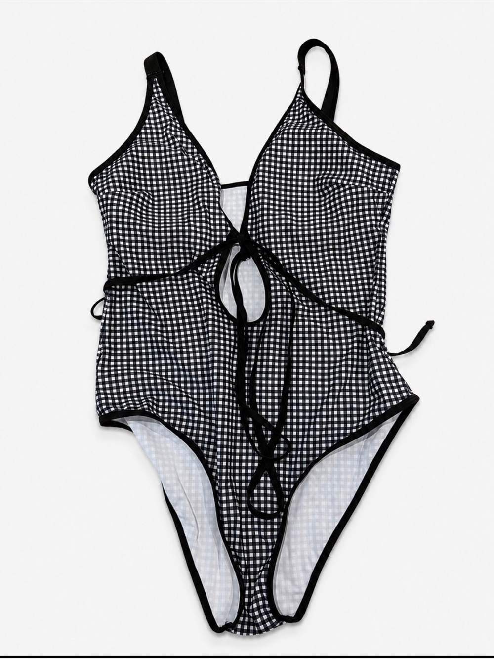 SHEIN Gingham One-Piece Swimsuit – Size 1X